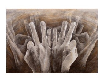 Family (ASL) Small Art Print