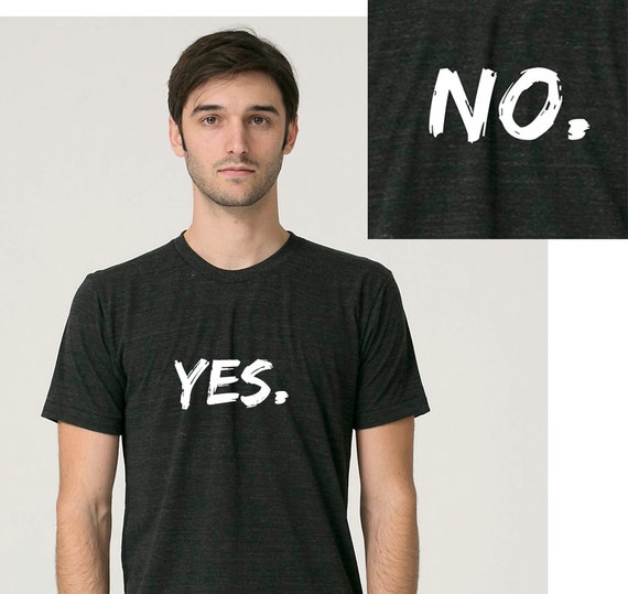 Items similar to YES. NO. American Apparel Tri-Blend Short Sleeve Track ...