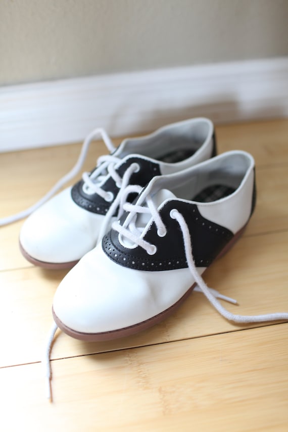 Mary Jane Vintage Toddler Childs 1960's Saddle Shoes CHILD By