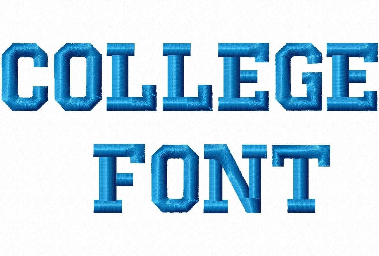 College Font Machine Embroidery Fonts 1099