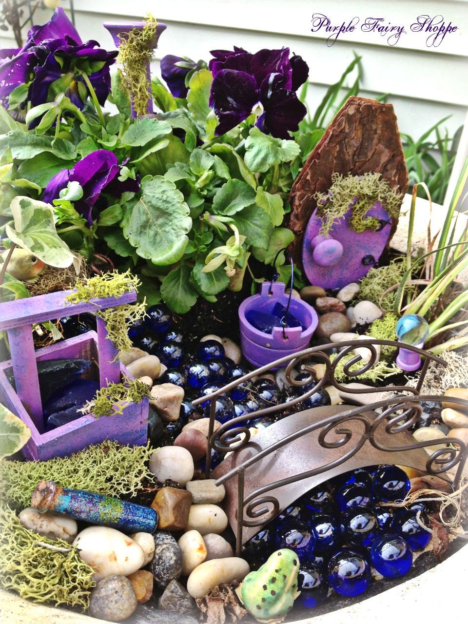 Purple Fairy Garden Kit Fairy Garden Kit by PurpleFairyShoppe