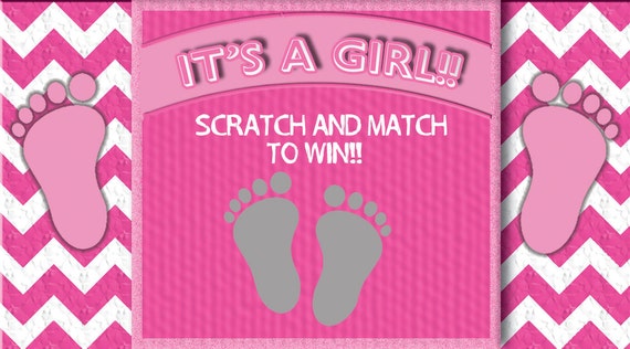 Baby Shower Girl Scratch Off Game By Scratcheez by SCRATCHeEZ