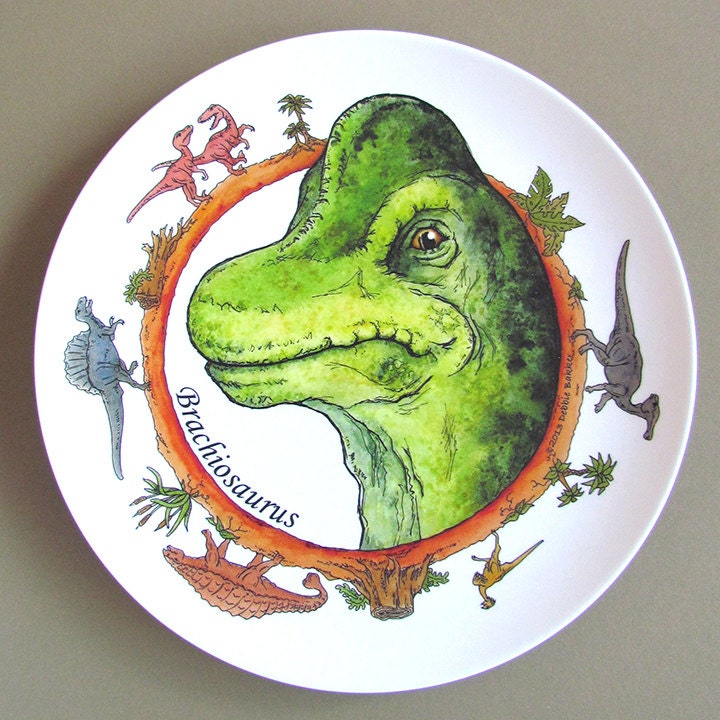 dinosaur with a plate on its head