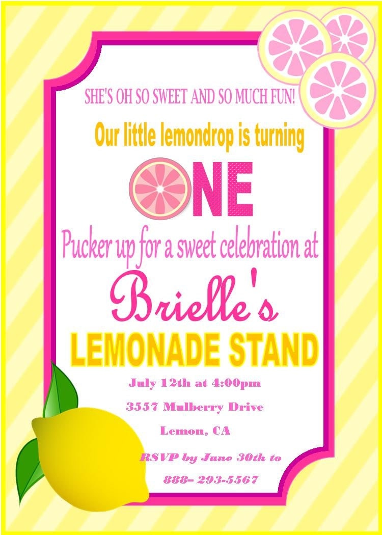 Pink Lemonade Party Invitations 10