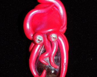Cthulukins Glass and Polymer Pendant