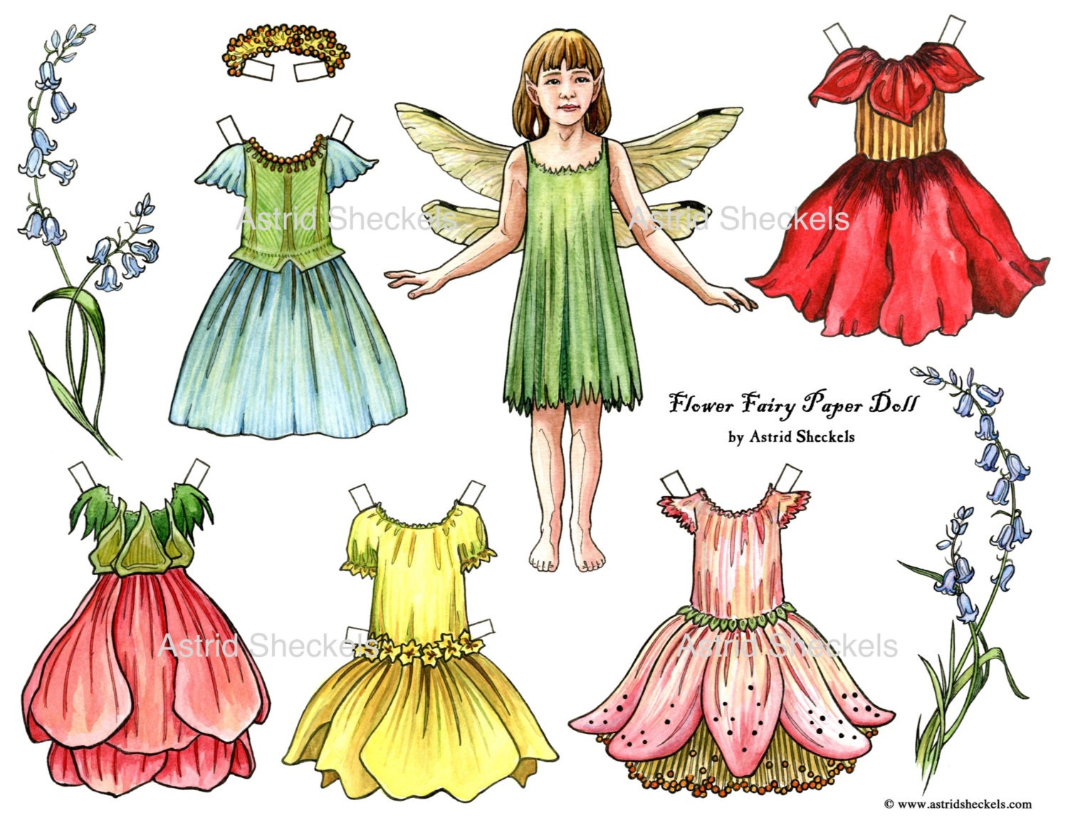 Flower Fairy Paper Doll