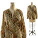60s Peasant Blouse in Calico Floral Printed Cotton