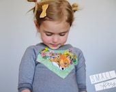 green fox print baby sweatshirt