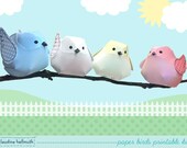 whimsical bird ornaments - perfect for spring, baby shower, wedding decorations and more - printable PDF - INSTANT download Il_170x135