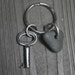 Sterling Key Ring Beach Stone Vintage Key - Beach House 4