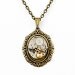 Steampunk Antiqued Brass Victorian Necklace with Vintage Watch and Swarovski Topaz Crystal by Velvet Mechanism