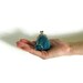 Cerulean Keychain with Knitted Tiny Coin Pouch