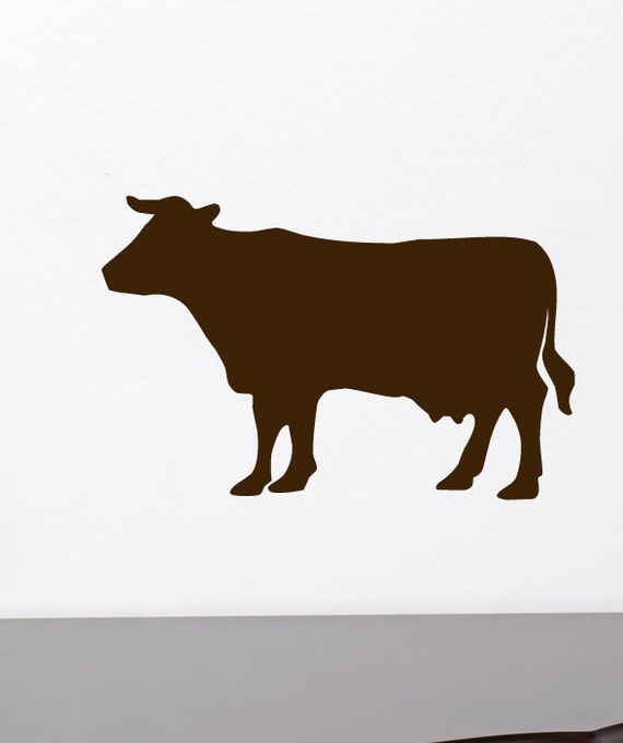 Items similar to Cow Vinyl decal farm animal wall sticker, Farm Girl