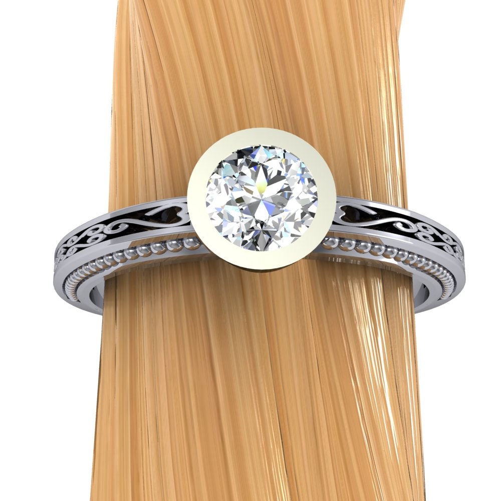 Affordable Platinum Diamond Engagement Ring 1/3 Carat by jetflair