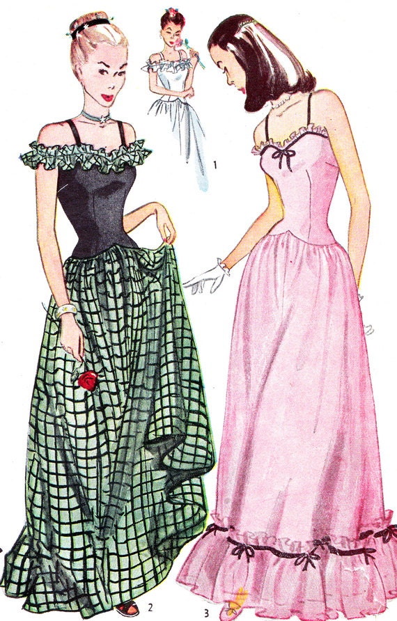 Items similar to 1940s Evening  Dress  Pattern  Simplicity 