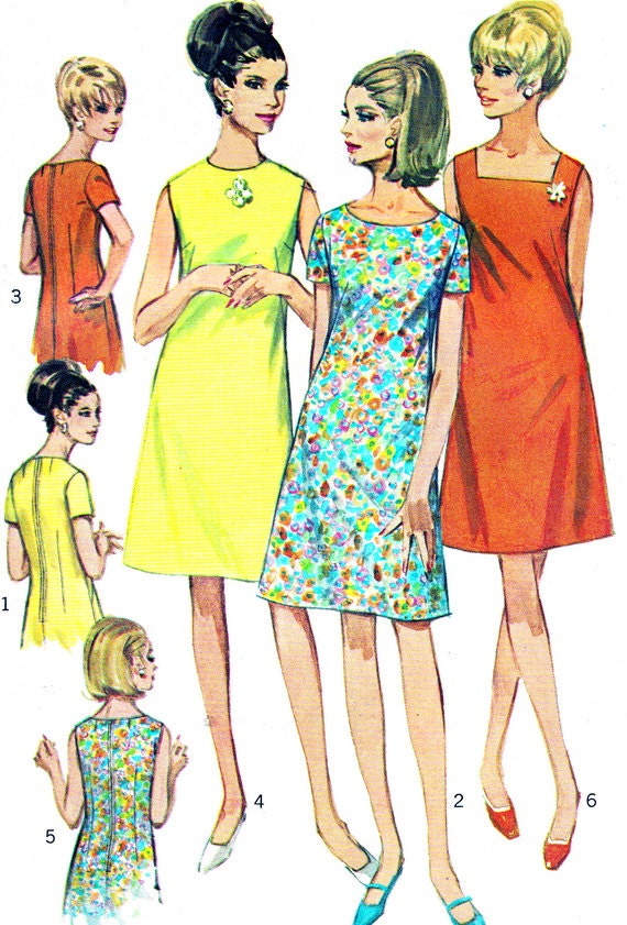 1960s Dress Pattern Simplicity 7120 Mod A by NeenerbeenerKnits