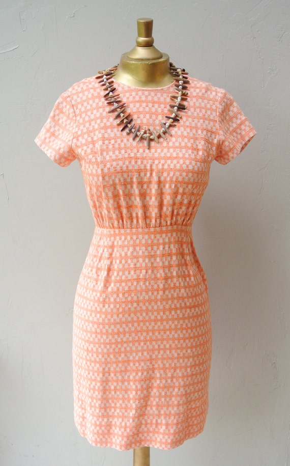 1960s sundress / vintage peach tea dress by FiregypsyVintage