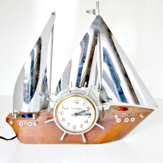 Vintage Yankee Clipper Ship Clock Sailing Boat Mastercrafters