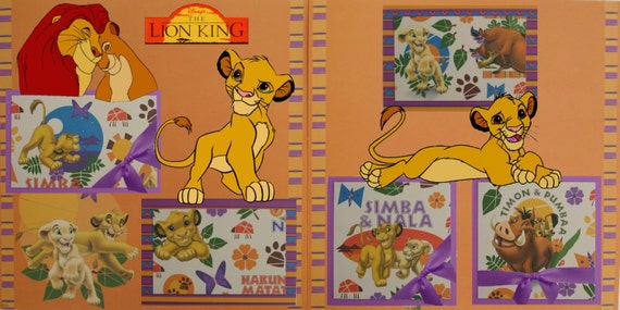 Disney The LION KING Premade Scrapbook Pages SSFF