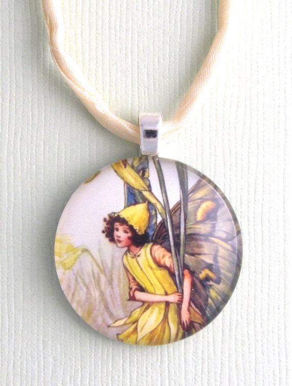 Items similar to Girls Lily Fairy Necklace on Etsy