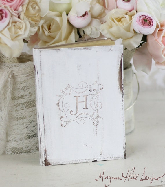 Bridal Shower Rustic Guest Book Shabby Chic Wedding Decor Personalized Custom (Item Number MHD100000) by braggingbags