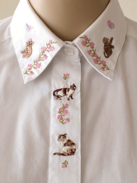 embroidery on shirt collar