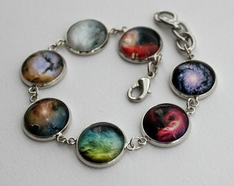 ... Bracelet. Universe. Cosmic. Space Jewelry. Gift for her under 30 usd