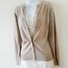 TREASURY ITEM - 1950s Soft Beige Cardigan - Women Designers Original Orlon Ragland Long Sleeve Cardigan - Recycled Eco Friendly