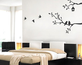 Large Tree with Birds Decal Vinyl Wall Sticker