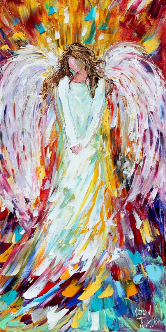 Fine Art Print 12 x 24 made from image of oil painting by Karen Tarlton - Angel of Joy Print