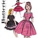 Butterick 9556 50s Vintage Sewing pattern Girls party dress size 7 Breast 25