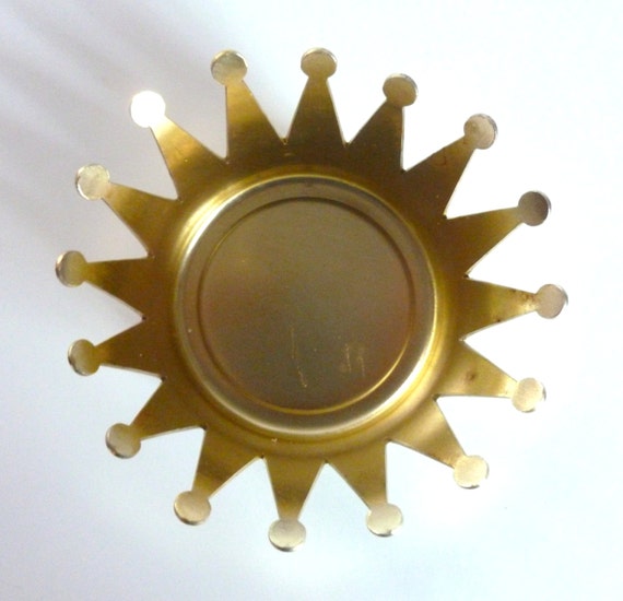 Vintage Aluminum Hallmark Gold Crown Corporate Ashtray