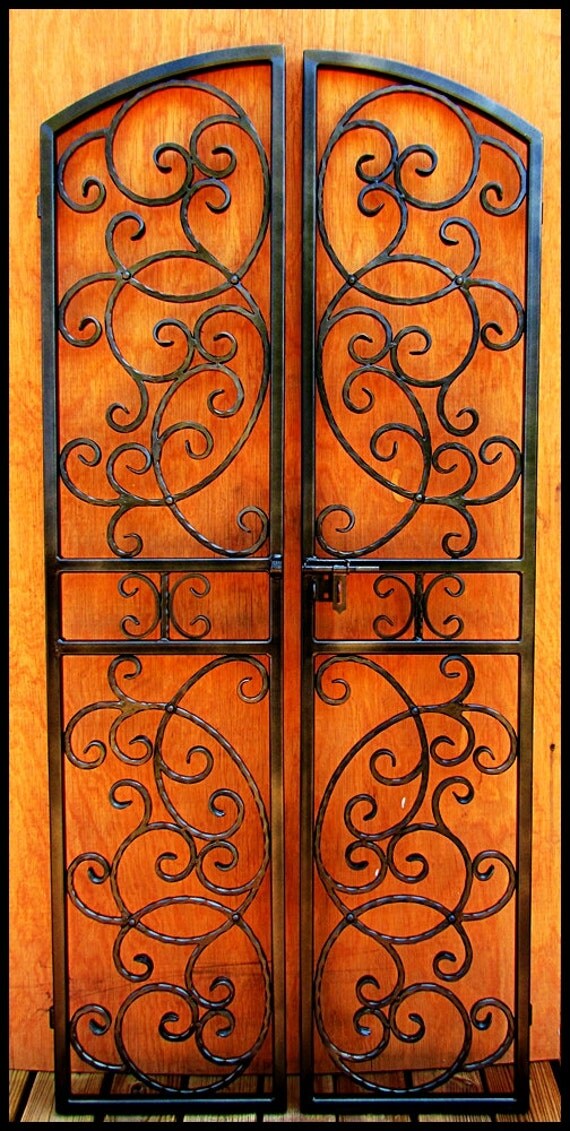 Iron Wine Cellar Gate 36 by 80 Eyebrow Arch by IronWineCellarDoors