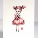 Last in Stock Vampoodle Love - Pink Poodle Perfection - 3 blank note cards - by Mab Graves
