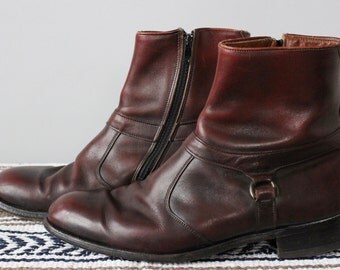 oxblood leather ankle boots