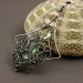 Silver wire wrap pendant, wirework fine jewelry, green amethyst pendant, gemstone jewelry, sterling wire wrapped jewelry, vintage style