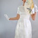 RESERVED for asurarose Romantic 1950s Vintage Wedding Dress. Silk Dress. Reception Dress. Mad Men. Party Dress. Formal. Cocktail Dress