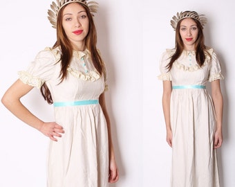Edwardian Wedding Dress / Wedding Dress / Dress / Dresses / Vintage Dress / Long Dress / Blue / Boho / Bohemian / 1940s / 1123