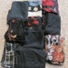 Instant Collection - Lot of 10 Vintage Scarves Long Square Assorted - Blacks