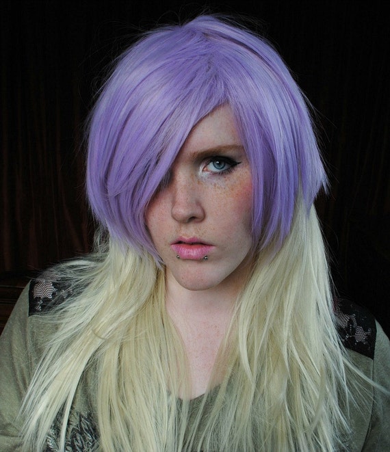 Wig. LILAC ICE // Hipster Scene Pastel Purple Blonde Hair