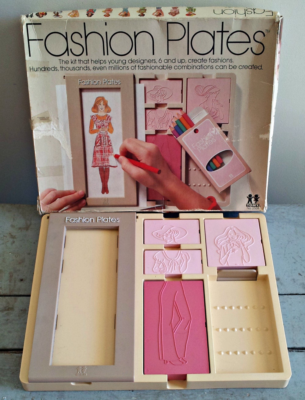 Tomy Fashion Plates 1978 No. 2508 Vintage Designer Toy