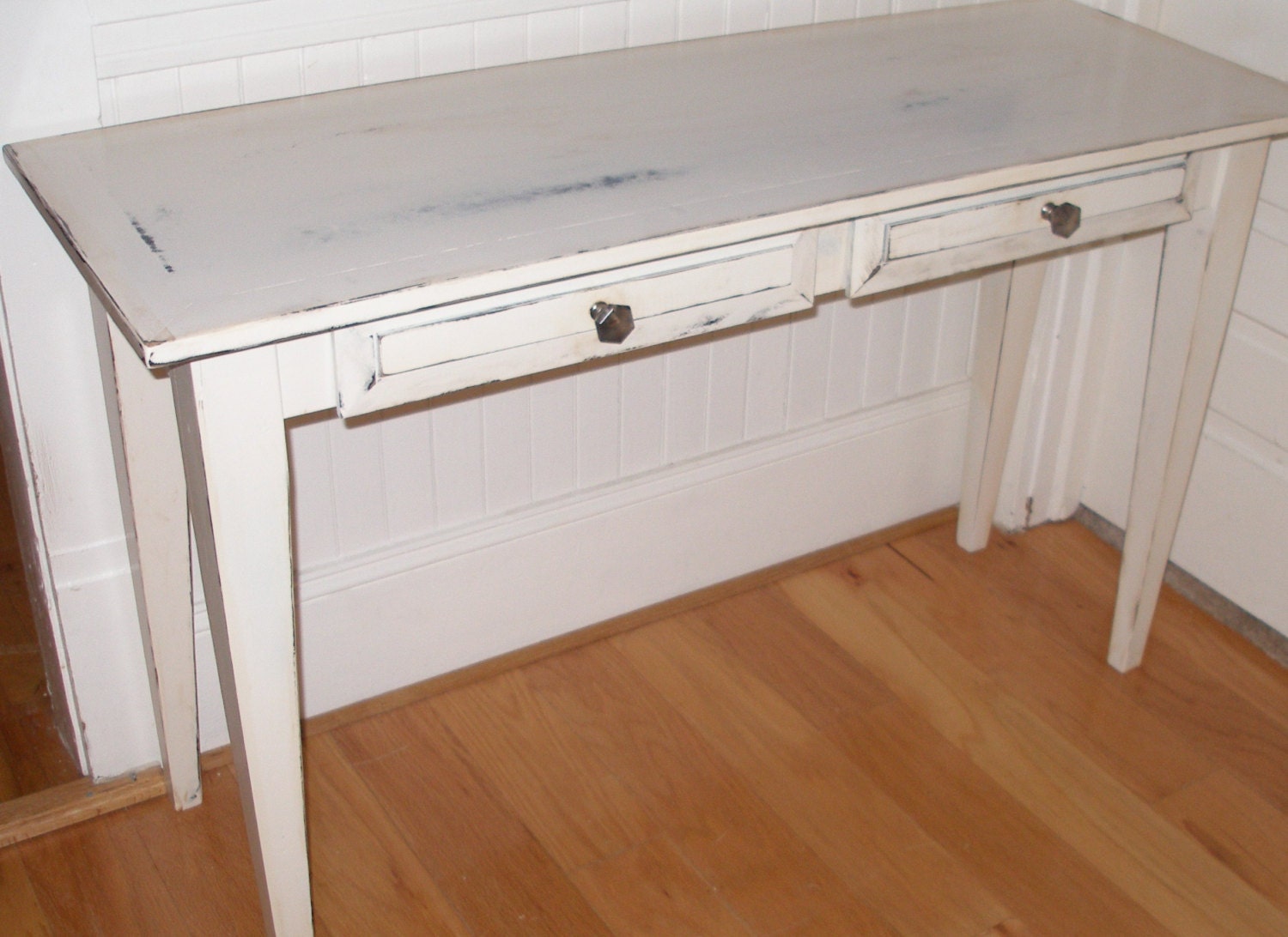 Desk foyer table white shabby chic FREE SHIPPING