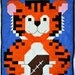Tiger Football Quilt Pattern in 3 sizes - PDF