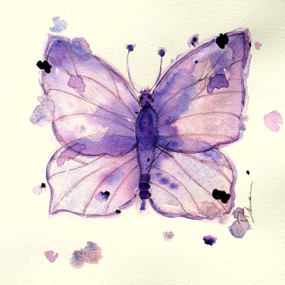 Items Similar To Watercolor Butterfly Print, Original Butterfly Art 