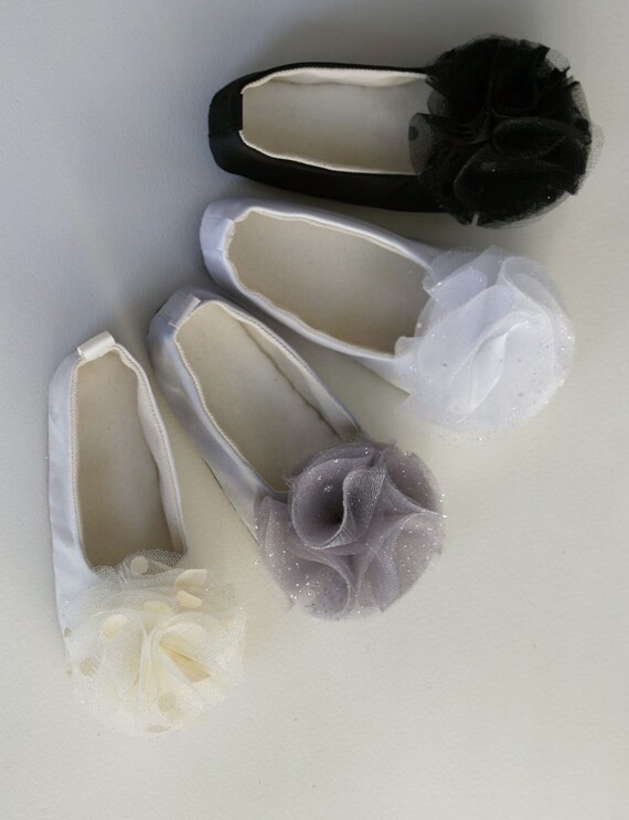 Flower Girl Shoe Yellow Satin Baby Shoe Toddler Ballet Flat