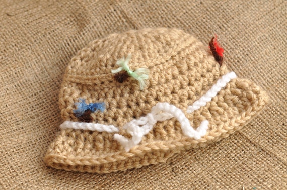 newborn crochet hat fishing pattern girl beanie hat boy Crochet fishing baby summer newborn photography