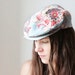 Womens flat cap - Newsboy hat - Floral - Casual chic