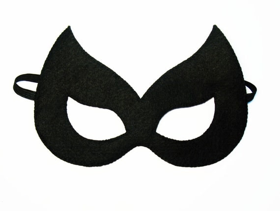 Download Catwoman felt mask 2 years adult size Black cat Halloween
