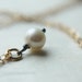 ON HOLD. Pearl Pendant Necklace with 14k Gold. Double Strand Necklace. Pearl Double Wrap Necklace. Long Chic Necklace.
