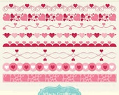 Heart Borders for Digital Scrapbooking, Valentine Heart Borders Clipart Il_170x135